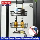 Over Door Shower Caddy Bathroom 3 Tier Storage Rack Holder Organizer Shelf Bath