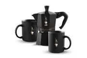 Bialetti Moka Express Black Edition - Moka 6 Cup + 2 Mugs
