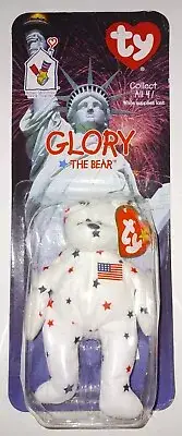 Authentic Ty "GLORY the Bear" Teenie Beanie Baby - 1999 - Retired