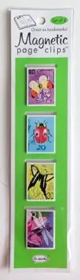 Nature Stamps Butterfly, Ladybug Magnetic Page Clips Set of 4 by Re-marks