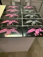 10 pack of Duck Commander Metal Black & Silver & pink License Plates 12x6"
