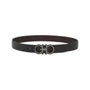 [Ferragamo] Ferragamo Reversible Leather Belt 100 CM RED/BLACK