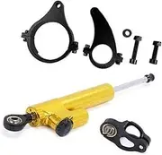 ZUXIM Steering Damper Gold Red Black Color Steering Damper Stabilizer 12inch Electric Scooter, for KAABO, Wolf King GTR Electric Scooters Damper Kit(Black 1 kit Gold1)