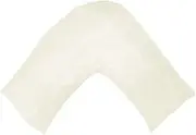 Gyulin Silky Soft Satin Soild Envelope Style V Shaped/Tri/Boomerang Pillow Cover Pillowcase Pillow Protector Cushion Cover Non Zippered Only Cover No Insert (Ivory)
