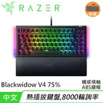 RAZER 雷蛇 BLACKWIDOW V4 75% 黑寡婦V4 熱插拔機械鍵盤 - 橘軸 中文原價6890【現省1700】