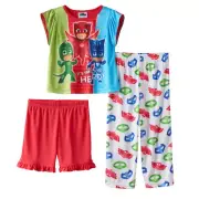 Girl PJ Masks Owlette, Catboy & Gekko 3-pc. Pajama Set Size 2T NWT Original $32