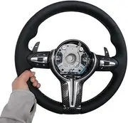 Car Steering Wheel Carbon Fiber LED Style M Sports，Compatible With BMW F30 F10 F11 F31 F20 F21 F22 F15 F16 F35 F36 F32 F80 M3 M6(M3-A)