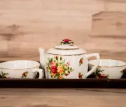 Royal Albert Old Country Roses Teapot, 2 cups set