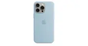 iPhone 15 Pro Max Silicone Case with MagSafe — Light Blue