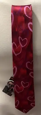 NWT - Jerry Garcia Men’s Lust Collection 52 Tie, Valentines Hearts, Red & Pink