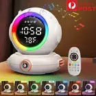 RGB LED Night Light Lamp Wake-up Dual Alarm Clock Bluetooth Speaker FM Radio AU