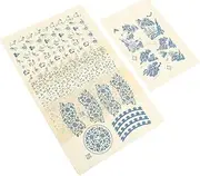 SEWACC 4 Sheets Underglaze Transfers for Pottery Clay Decal Delicate DIY Transfer Paper