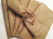 Set Tablecloth Burlap Natural Square 20 X 20 Inch (6 Units) By Broward Linens