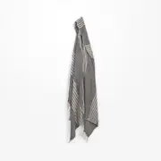 DWBH Handwoven Cotton Slub Warm Throw Blanket Dori Embroidery 150x125cm Acton