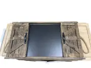 Sliding Barn Door - Rustic Wooden Frame Blackboard Chalkboard - 32"Lx17"Hx2.5"W