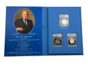 Presidential Coin Library Collectors Showcase Dwight D Eisenhower 3 Coin Set