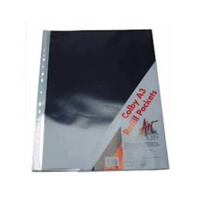 Archival Quality Safe Acid Free Polypropylene Colby Display Book Refill A3 10pk