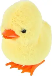 FELTECHELECTR Plush Jumping Duck Toy for Boys and Girls Wind-up Animal Toy Boys and Girls' Plaything for Birthdays Celebrations