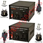 2x 100 Watt Step Up Down Transformer 220v or 110v