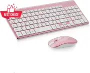 Wireless Keyboard and Mouse Combo 2.4G Ultra-Thin Compact Full Size Windows PC