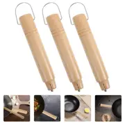 3pcs Pan Replacement Grip Handle Cookware Pot Handle Pan Wooden Handle Grip
