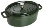staub "Pico Cocotte Oval Basil Green 31cm" Large Hand Cast Enamel Pot IH Compati