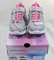 Skechers Sparkle Speedster Air-Cooled Memory Foam Girls Tennis Shoes 12