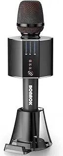 BONAOK Karaoke Microphone Adult Portable Wireless Bluetooth Karaoke Microphone System for Parties in The Car at Home Outdoor Karaoke Machine for PC/All Smartphones G50 Black