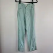 NWT Nicole Miller 100% Linen Pants Size Small Mint Green