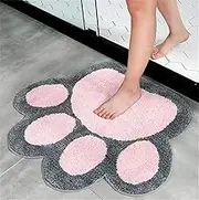 Cute Big Feet Rug Faux Fur Carpet Plush Door Mat Shaggy Hallway Polyester Non-Stick Design Non-Slip Floor Pad