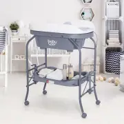 Costway2 in 1 Baby Changing Table with Bath Tub Unit for Newborn Infant