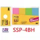 【1768購物網】SSP-4BH 利貼 3M 狠黏可再貼標籤紙系列 20x50mm 45張/條 4條/包