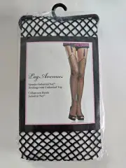 9040 Leg Avenue Spandex Industrial Net Stockings wuth Unfinished Top - One Size