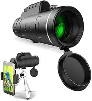 Monocular Telescope for Smartphone Night Vision Monoculars for Adults Zoom Star Scope with Compass Handheld with Phone Holder and Tripod Spotting Scopes for Bird Watching Little Surprise