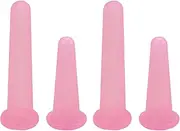 Pack of 4 Silicone Cupping Glasses, Facial Cupping Glasses, Silicone, Cupping Face Silicone, Anti Cellulite Cups, Vacuum Cups, Cupping Therapy for Neck, Body and Eyes, Cupping Massage