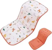 Baby Pushchair Seat Liners, Pram Liners, Soft Cotton Pushchair Liner, Breathable Adjustable Double Sided Seat Pads, Washable Baby Stroller Comfort Insert for Pram, Cart and Car Seat
