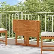 Bistro Table Solid Acacia Wood Foldable, Portable, Cocktail, Outdoor, Dining & Pub Table 90x50x75 cm