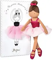 Jolijou - Ma Petite Ballerina - Rag Doll Dancer - Isadora - Gift Box - 35cm - Leotard Tutu Dance Knot Bow - Gift Idea for Birth Girl - JJ6036