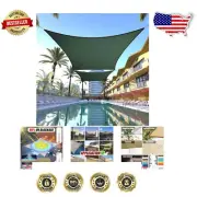 Custom Size Green 8' x 18' Heavy Duty Sun Shade Sail - 3