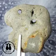 1 HAG STONE WITH HEART SHAPE ON IT BEACH STONE HOLEY ADDER STONE ODIN ROCK #1078