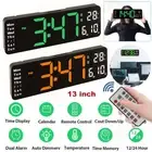 13inch Digital LED Large Display Wall Desk Alarm Clock With Calendar Temperature