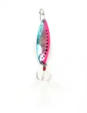 Clam Outdoors Leech Flutter Spoon Rainbow 1/16 oz #12 Treble Hook Ice Lure