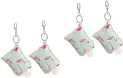 FRCOLOR Portable Hand Soap 4 Sets Flamingo wash Hand Lotion Key Holder Empty Travel Bottle Holder Bottle Carriers for Shampoo Bottle Keychain Holder Key Chain pu Filling Portable Handsoap