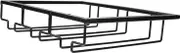 Iron Wine Rack Three Rows Wine Glass Holder Wall-Mounted Organizer Easy to Use for Home Decor