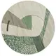【范登伯格】SOLIERA索列拉130 GREEN現代圓形地毯(100cm圓/120cm/200cm圓)