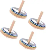 4Sets Colorful Peg Tops for Educational Hand to Enhance Coordination Fun Indoor Outdoor Activity for Boys