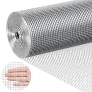 VEVOR Hardware Cloth, 6.35mm 915mm15.24mm 23 Gauge, Hot Dipped Galvanized Wire Mesh Roll, Chicken Wire Fencing, Wire Mesh for Rabbit Cages, Garden, S