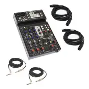 Peavey PV 6 BT 6 Channel Compact Mixing Mixer Console with Bluetooth + 1/4" & XL