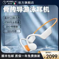 在飛比找Yahoo!奇摩拍賣優惠-Rosella骨傳導耳機游泳防水32G內存超長續航降噪跑步運