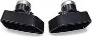 Car Exhaust Tips Compatible For BMW F10 F11 F12 F13 535i 535d 640i 640d 550i 650i Square Muffler Tip Nozzle Exhaust System(Black B)